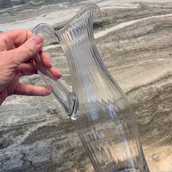 Orrefors Swedish Crystal Handblown Harmony Pitcher. Pristine Condition. Signed. - Picture 5 of 11